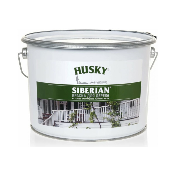 Краска для дерева HUSKY SIBERIAN (белая; база А; 9 л) 27008