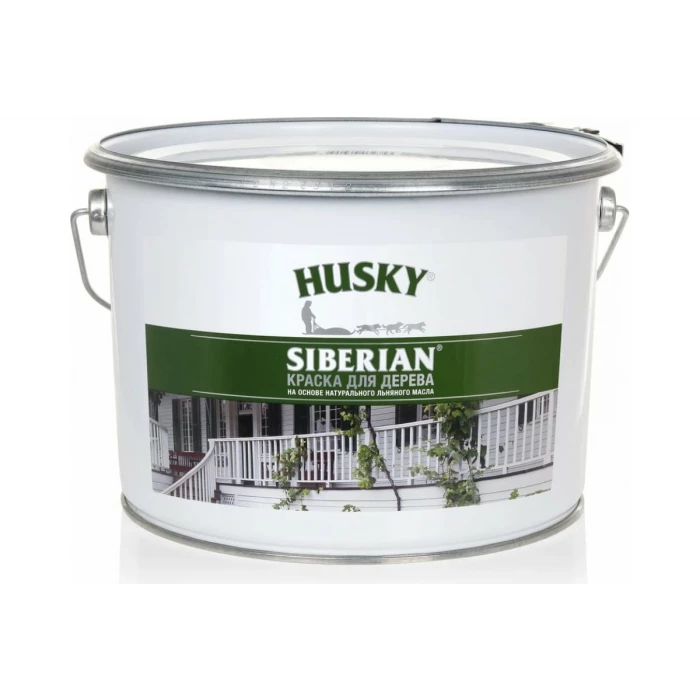 Краска для дерева HUSKY SIBERIAN (белая; база А; 9 л) 27008