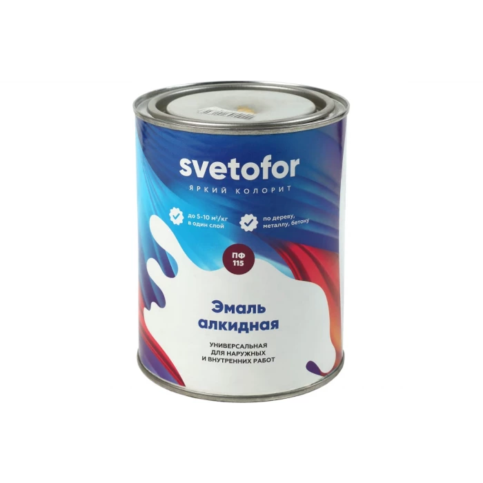 Эмаль Светофор ЛЮКС ПФ-115 слоновая кость, 0.8 кг ТД000003663