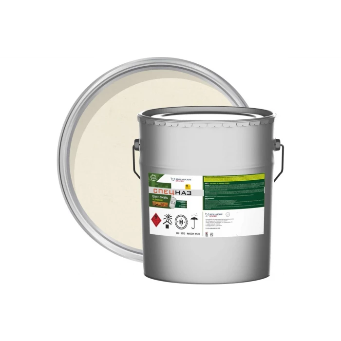 Грунт-эмаль по ржавчине 3 в 1 СПЕЦНАЗ ЯРОСЛАВСКИЕ КРАСКИ цвет белый, ведро 20 кг 209223