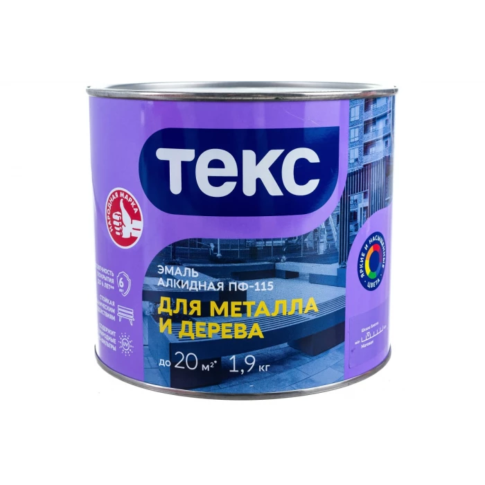 Эмаль Текс Оптимум ПФ-115 белая матовая 1,9 кг 19039