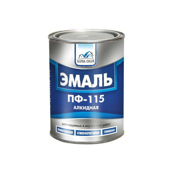 Эмаль Царицынские краски Alpha Color ПФ 115, белая, 0.8 кг 34717