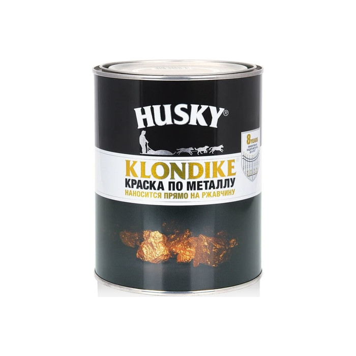 Краска по металлу HUSKY Klondike с молотковым эффектом, голубой, 0.9 л 31800 фото 2