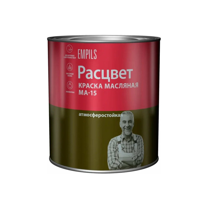 Масляная краска Расцвет серая, 2.7 кг 67084