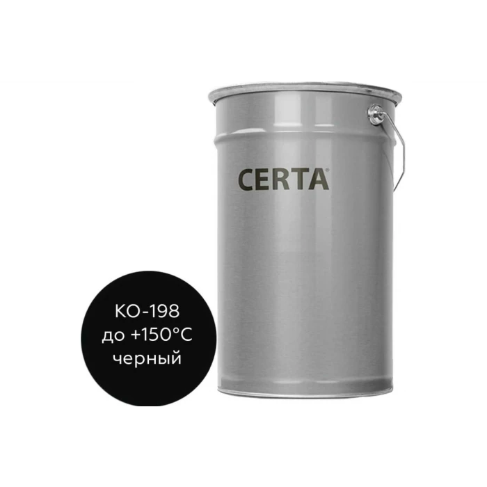 Специальная антикоррозионная грунт-эмаль Certa КО-198 черный, 25 кг K198000225