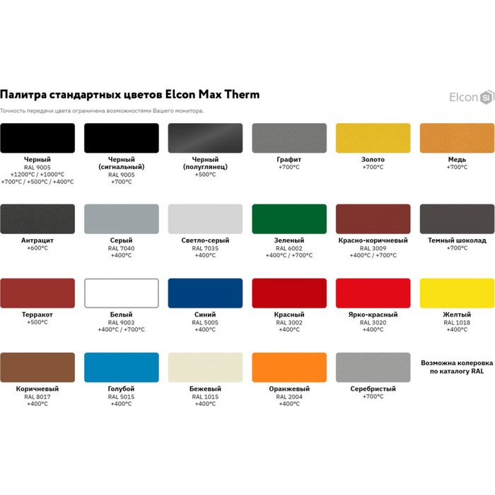 Термостойкая краска для металла, печей, мангалов, радиаторов, дымоходов, суппортов Elcon Max Therm золото, 700 градусов, 0,8 кг 00-00002885 фото 15