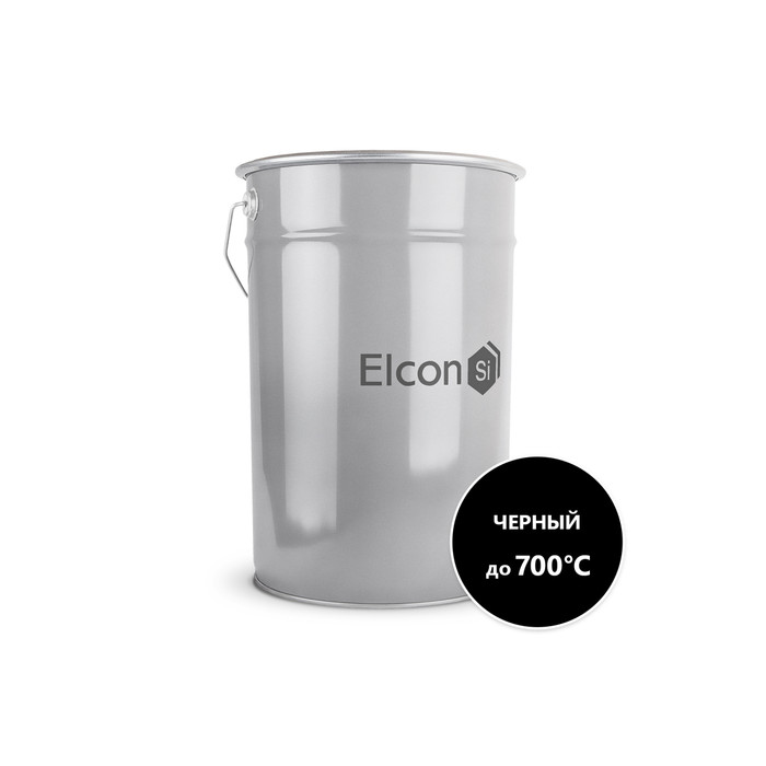 Термостойкая эмаль Elcon КО-8101 черная, до 700 градусов, 25 кг 00-00003975