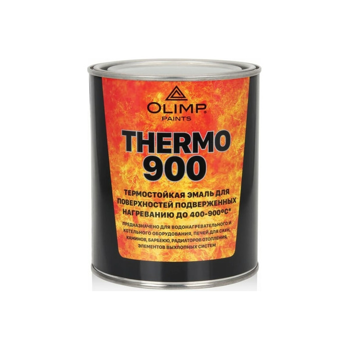 Термостойкая эмаль OLIMP (черная; 800 градусов; 0.8 л) 28294