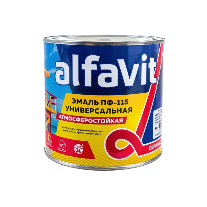 Универсальная эмаль Krafor Альфа ПФ-115 белая 2.7 кг 6 30774