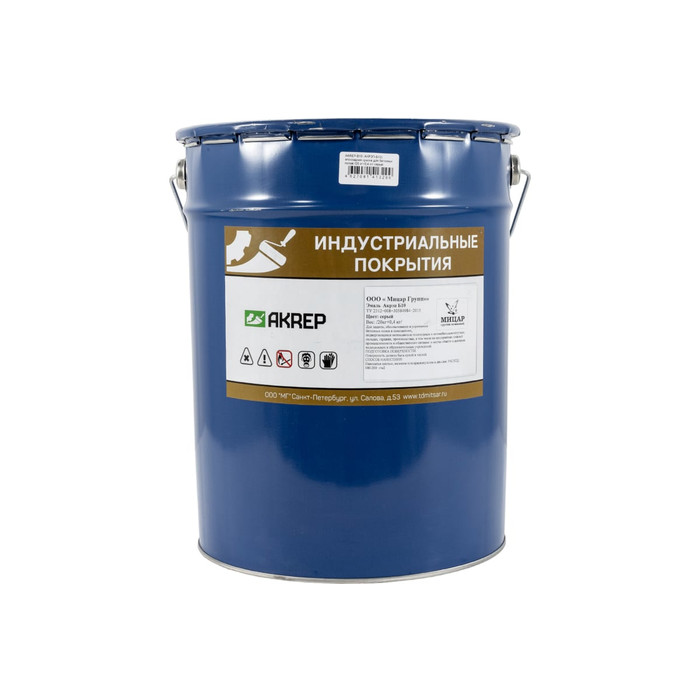 Эпоксидная краска для бетонных полов Акреп 20 кг 0,4 кг серый УТ000010783 фото 2