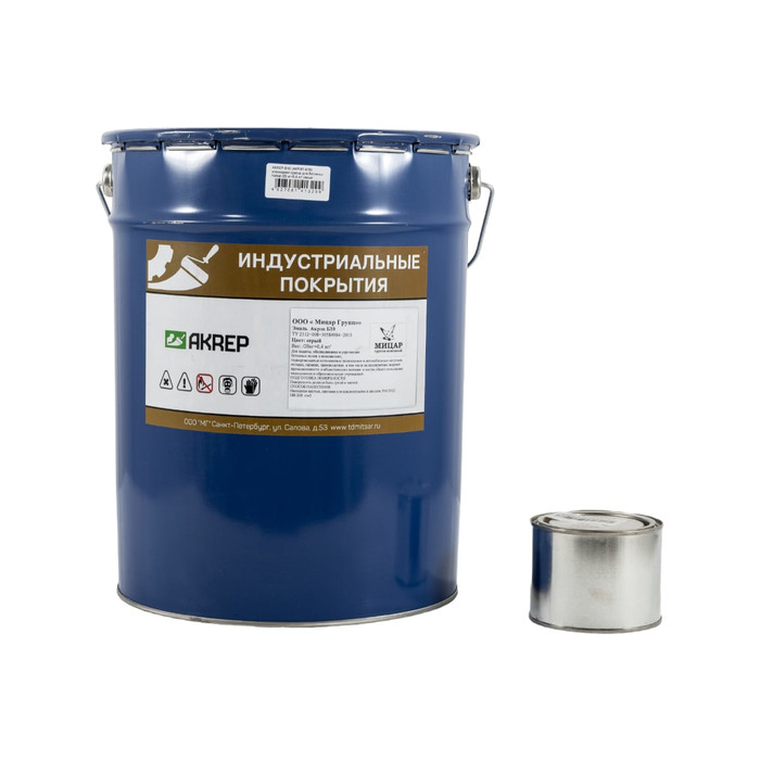 Эпоксидная краска для бетонных полов Акреп 20 кг 0,4 кг серый УТ000010783