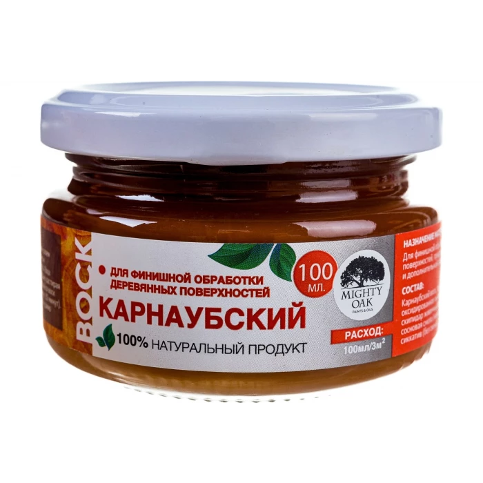 Карнаубский воск MIGHTY OAK 0.1 л, темный орех MO162