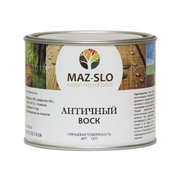 Античный воск MAZ-SLO цвет Снег, 0.5 л 8067692