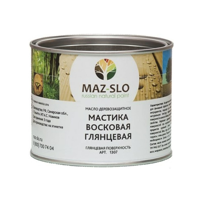Восковая мастика MAZ-SLO глянцевая 0.5 л 8067012