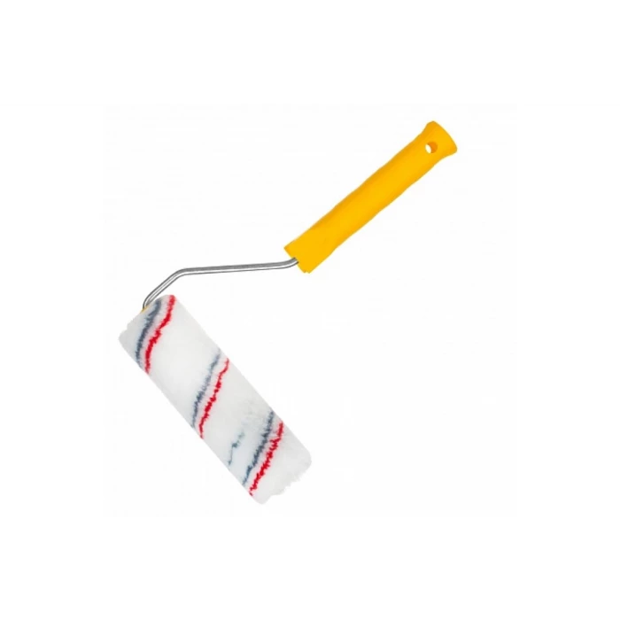 Мини-валик РемоКолор малярный с рукояткой Велюр , ось 6мм, D15мм, 150мм, 06-4-912