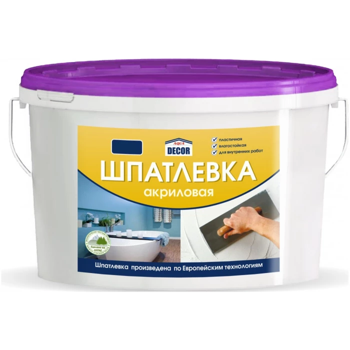 Акриловая шпатлевка AQUADECOR (3 кг; 4 шт) УТ-00006288