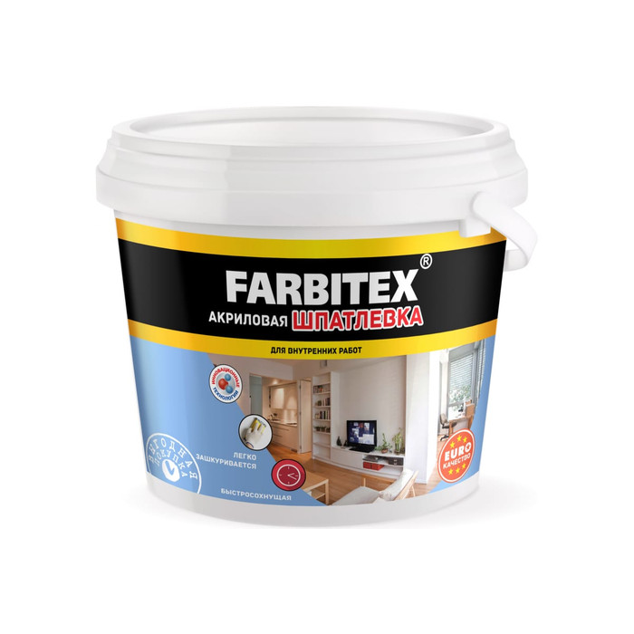 Акриловая шпатлевка Farbitex (для внутренних работ; 9 кг) 4300001565