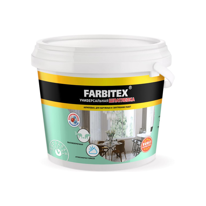 Акриловая шпатлевка Farbitex (для наружных и внутренних работ; 3.5 кг) 4300001567