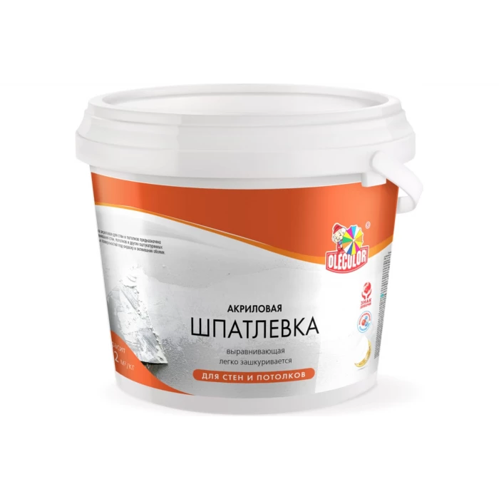 Акриловая шпатлевка для стен и потолков OLECOLOR 1.8 кг 4300000136