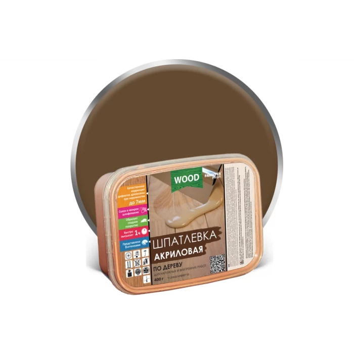 Акриловая шпатлевка по дереву FARBITEX (орех; 0.4 кг; 0,25 л) 4300004766