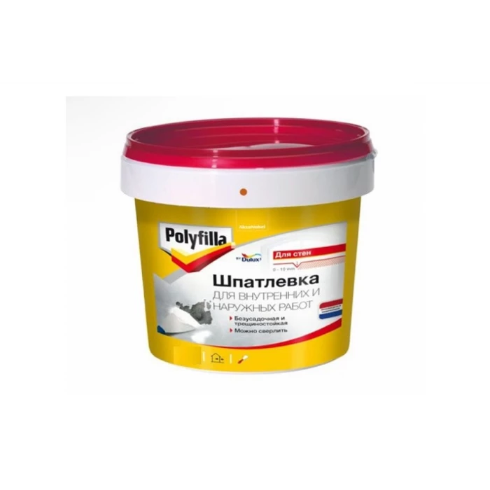 Безусадочная трещиностойкая шпатлёвка для вн/нар.работ ширина шва до 10 мм 330 гр POLYFILLA BY DULUX 5330173