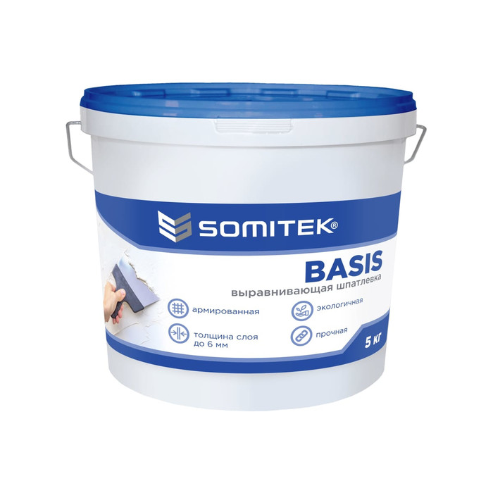 Выравнивающая шпатлевка SOMITEK BASIS 5 кг 36029