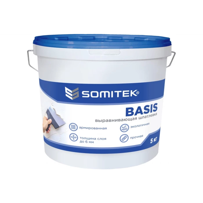 Выравнивающая шпатлевка SOMITEK BASIS 5 кг 36029
