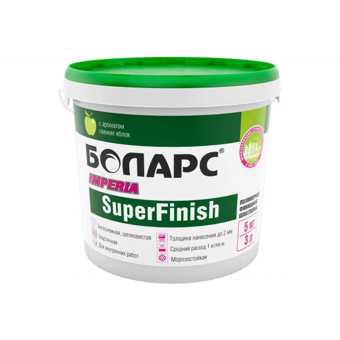 Готовая шпатлевка БОЛАРС IMPERIA SUPER FINISH 5 кг 00000037842