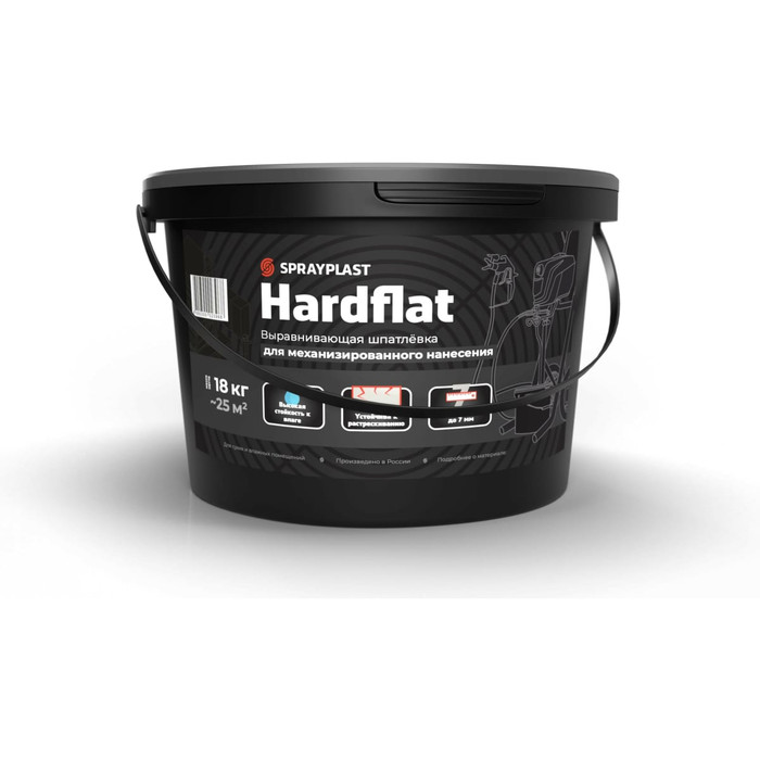 Декоративная шпатлевка Sprayplast Hardflat для механизированного нанесения, 18 кг 31156