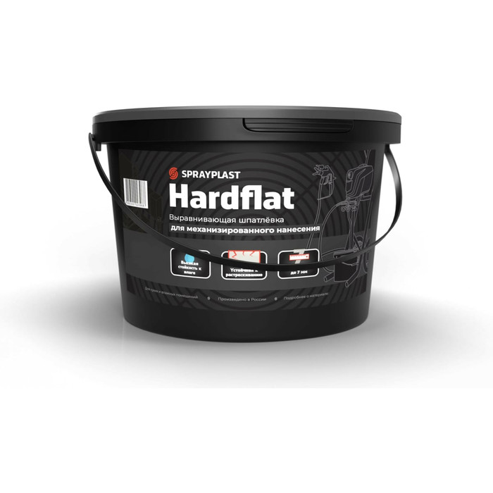 Декоративная шпатлевка Sprayplast Hardflat для механизированного нанесения, 28 кг 31157