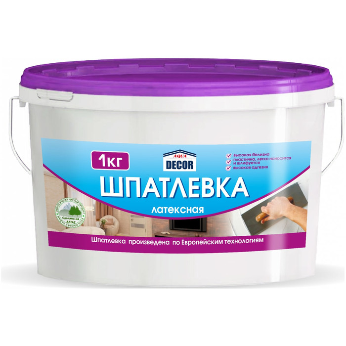 Латексная шпатлевка AQUADECOR (1 кг; 12 шт) УТ-00001206