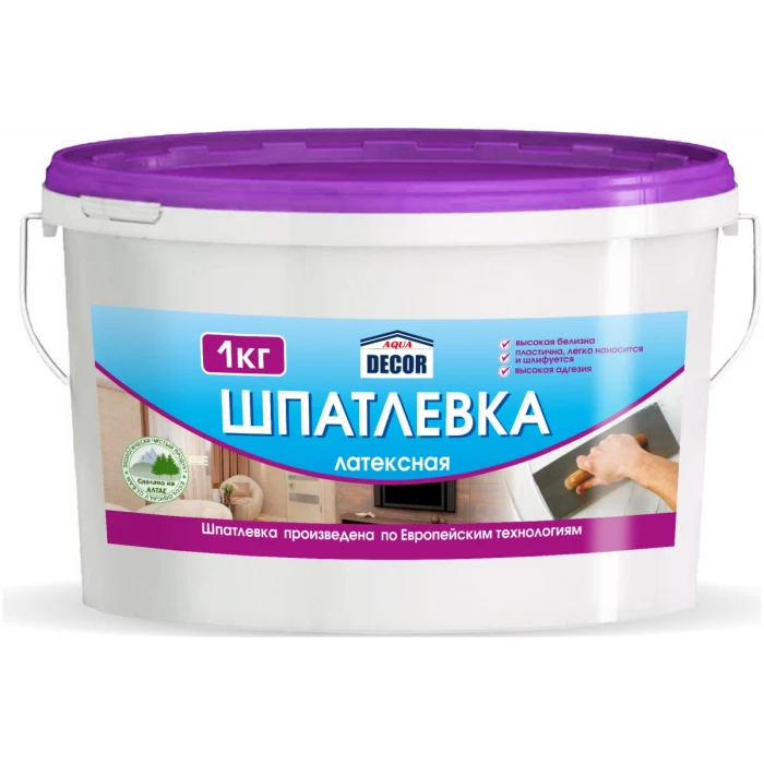 Латексная шпатлевка AQUADECOR (1 кг; 12 шт) УТ-00001206