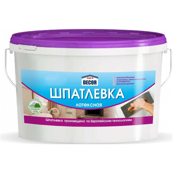 Латексная шпатлевка AQUADECOR (1.5 кг; 8 шт) УТ-00001207