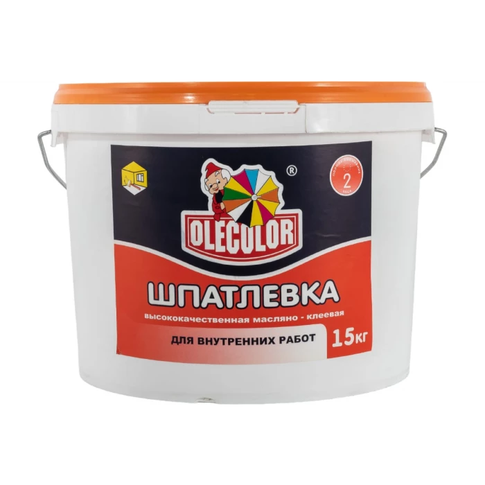 Масляно-клеевая шпатлевка OLECOLOR для внутренних работ, 15 кг 4300000144