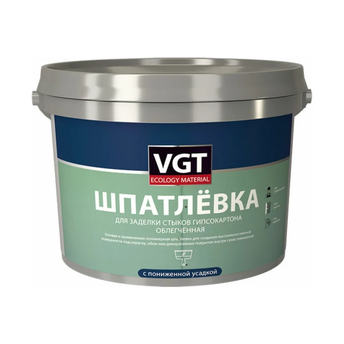 Облегченная шпатлевка для заделки стыков гипсокартона VGT 12 кг 11607802
