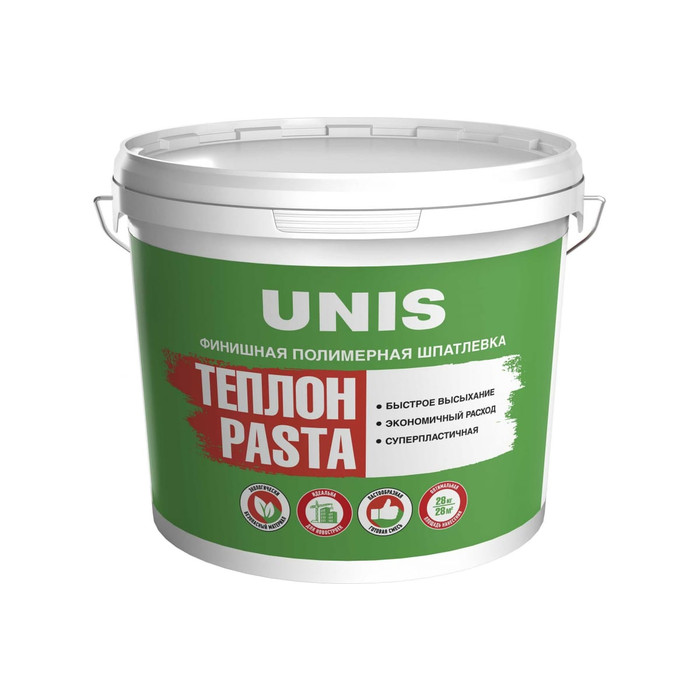 Полимерная шпатлевка UNIS Pasta ТЕПЛОН готовая, 28 кг 4607005184900