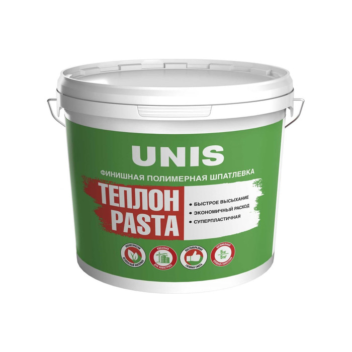 Полимерная шпатлевка UNIS Pasta ТЕПЛОН готовая, 5 кг 4607005184887