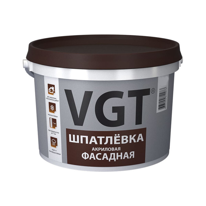 Фасадная шпатлевка VGT 7,5 кг 11607364