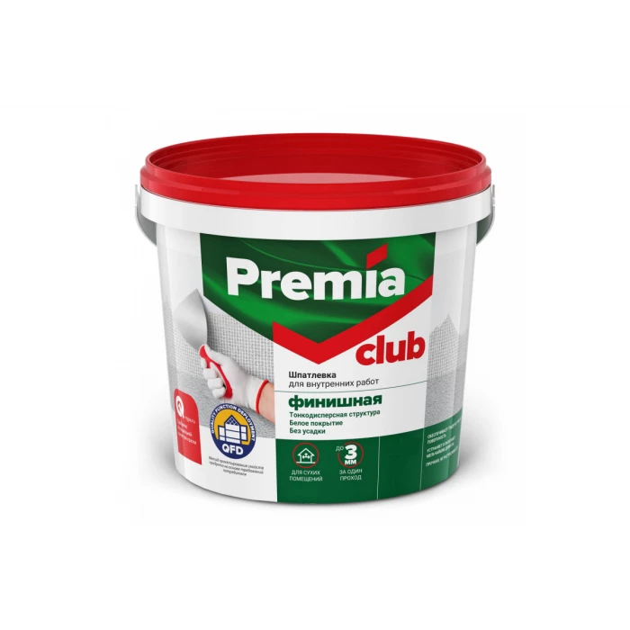 Финишная шпатлевка Premia Club для внутренних работ, 3.5 кг О03948