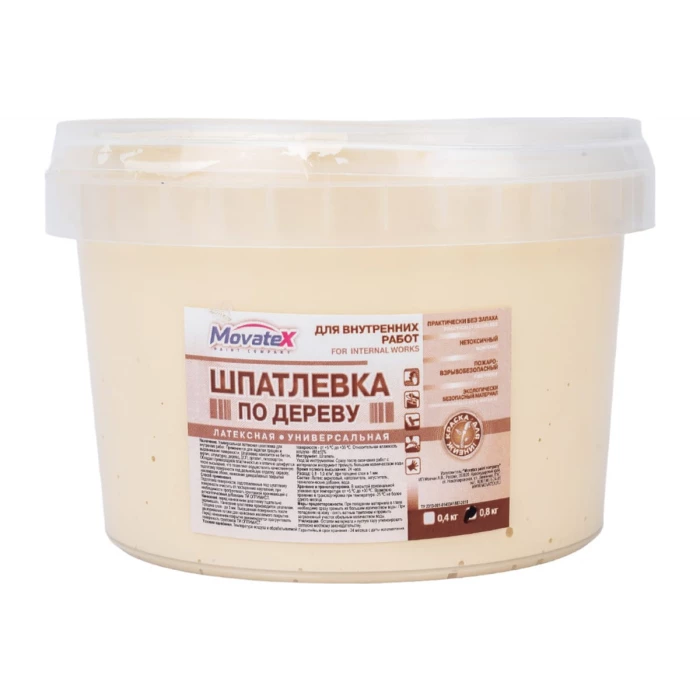 Шпаклевка по дереву (0.8 кг; сосна) Movatex Т02356