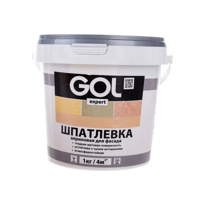Шпатлевка акриловая Expert GOL Фасадная 1.5 кг Palizh 11605975