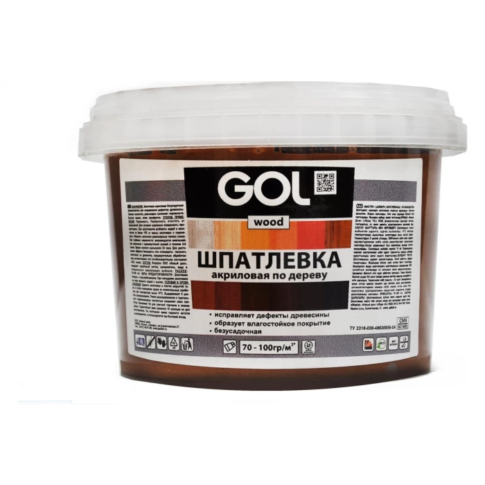 Шпатлевка акриловая по дереву МАСТЕР GOL Wd.250.10 (0.62 кг; махагон) Palizh 11605760