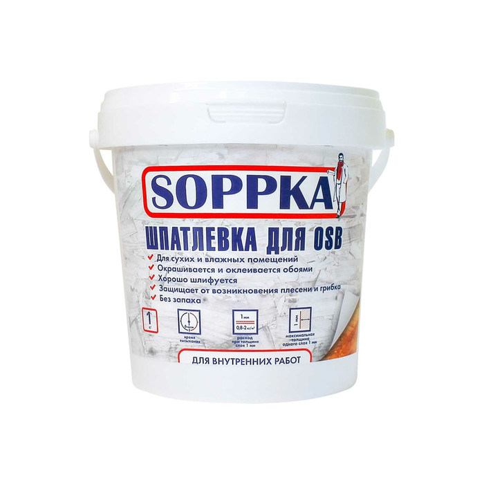 Шпатлевка для OSB SOPPKA 1 кг СОП-Шпатл1