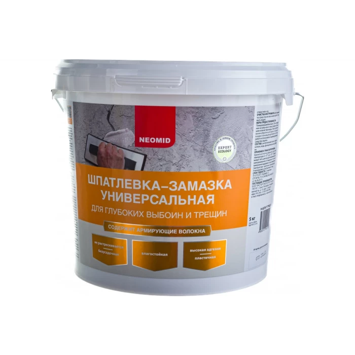 Шпатлевка для выбоин и трещин Neomid 5 кг ЭЭ Н-Шпат-трещ/5