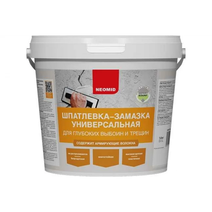 Шпатлевка для выбоин и трещин NEOMID ЭЭ 1,4 кг Н-Шпат-трещ/1,4