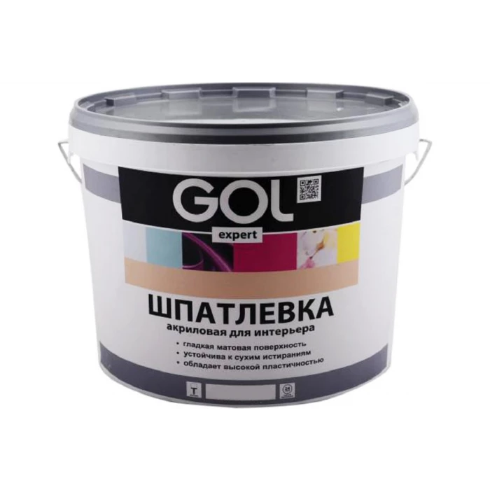 Шпатлевка ИНТЕРЬЕРНАЯ акриловая GOLexpert  expК1-15  15кг PALIZH 11605817
