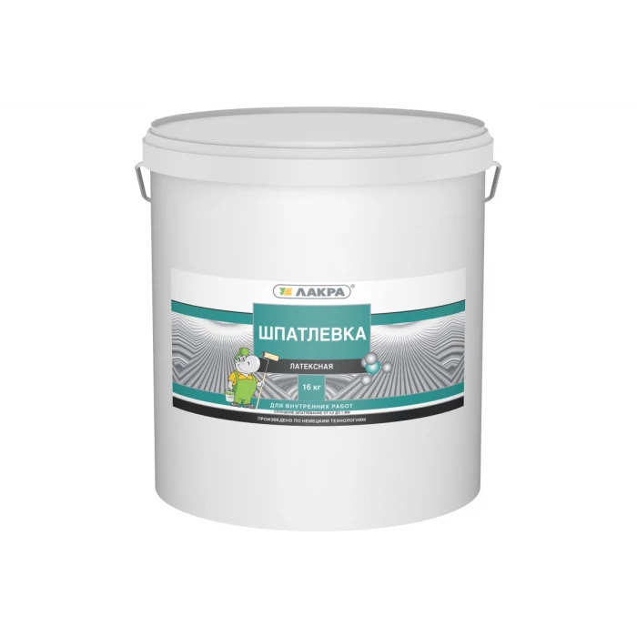 Шпатлевка латексная для внутренних работ, ведро 16 кг Лакра Лк-00003808