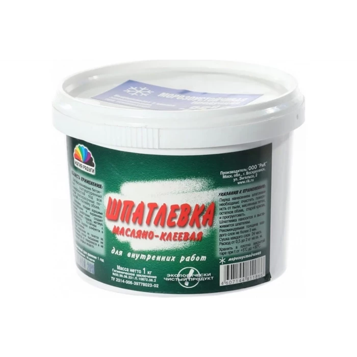 Шпатлевка масляно-клеевая 1 кг Радуга 8 7429