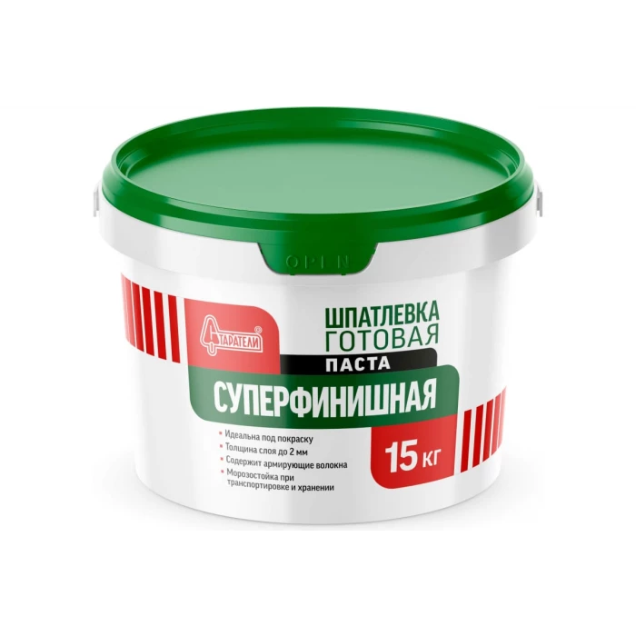 Шпатлевка полимерная готовая Старатели Суперфинишная паста 15 кг 3277/3560