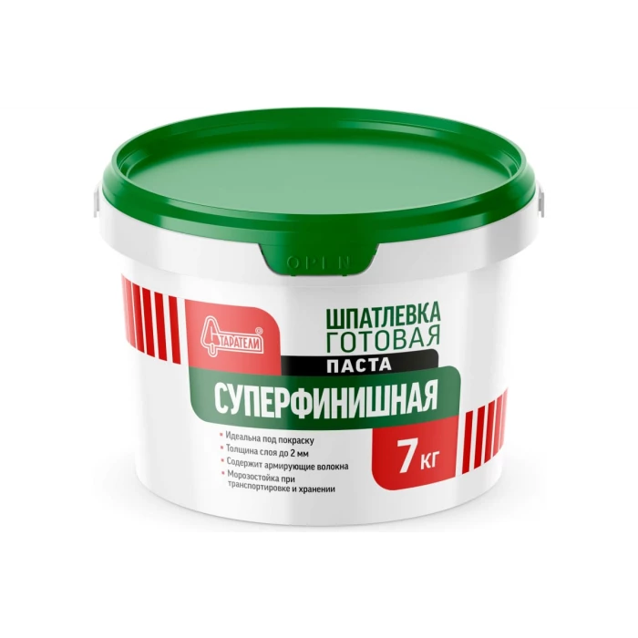 Шпатлевка полимерная готовая Старатели Суперфинишная паста 7 кг 3277/3554